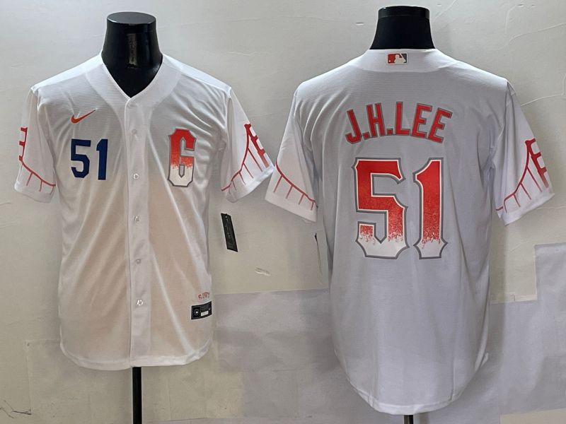 Men San Francisco Giants #51 J.H.Lee White Game Nike 2025 MLB Jersey style 4